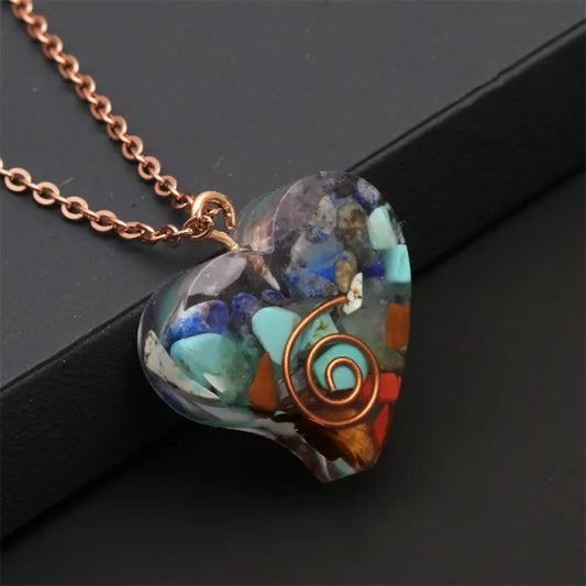 Energy Healing Heart with Copper Necklace
