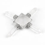 Healing Balance Pyramid Natural Gem Stone Energy Generator - White