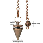 Reiki Amulet Pendulum Energy Generator Divination Tool - Copper