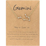 Gemini Necklace with Stones