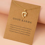 Heart Karma Necklace with Stones