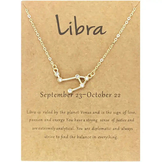 Libra Necklace with Stones
