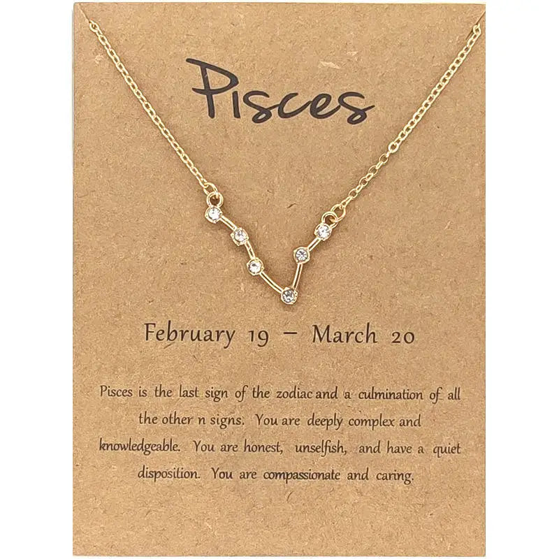 Pisces Necklace with Stones