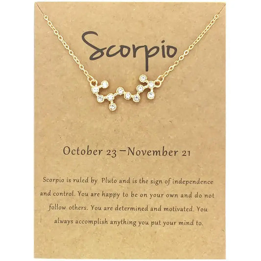 Scorpio Necklace with Stones