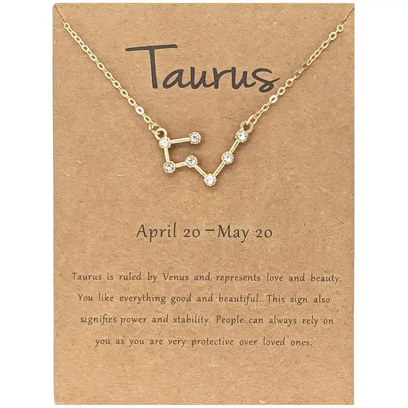 Taurus Necklace with Stones
