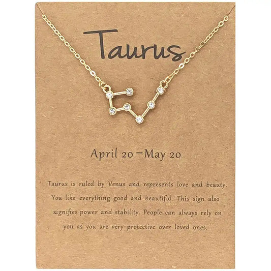 Taurus Necklace with Stones
